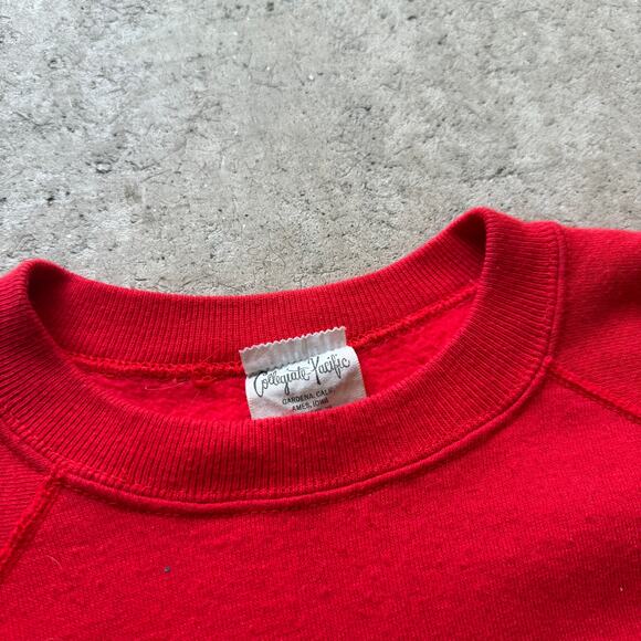 Vintage 70's Hupa Native American Indian Tribe YMCA Red Sweat Sweatshirt Sz XL - Picture 7 of 8